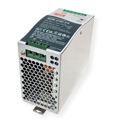 Napájací zdroj MEAN WELL SDR-240-24, montáž na DIN, 240W, 24V DC, 63x125.2x113.5 mm
