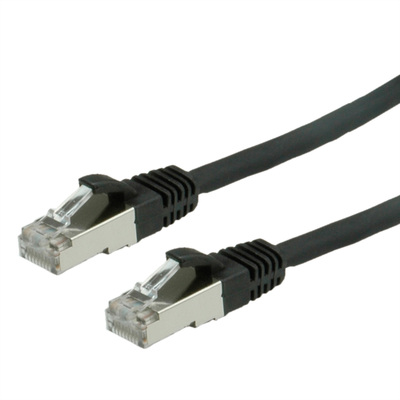 S/FTP (PiMF) Patchkábel LSOH 1m cat.6, čierny, Cu