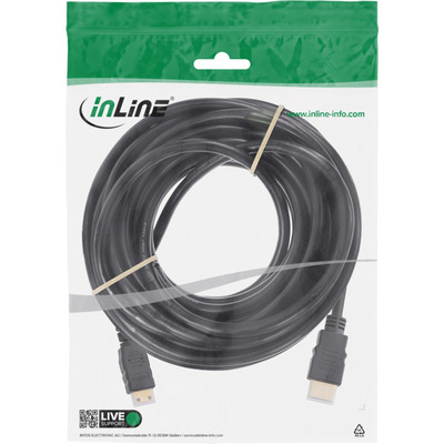 Kábel HDMI/HDMI mini M/M 10m, High Speed+Eth, 4K@30Hz, HDMI 1.4, pozl. konektor, čierny