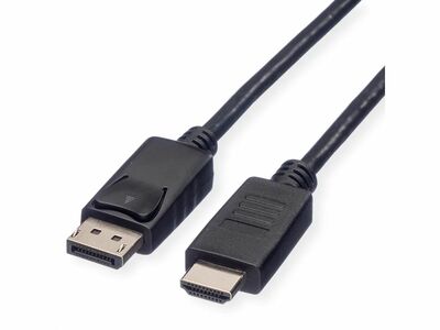Kábel DisplayPort na HDMI M/M 2m, jednosmerný, max. 1920x1200@60Hz, čierny, Roline Green Eco obal