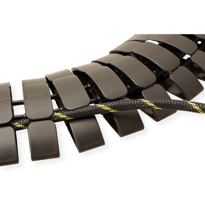 Káblový organizér Snake Pro "chrbtica", 2 komorový, 100cm, čierny