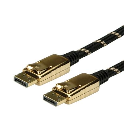 Kábel DisplayPort M/M 7.5m, 4K@60Hz, DP v1.2, 21.6Gbit/s, čierny, pozl. konektor, Gold